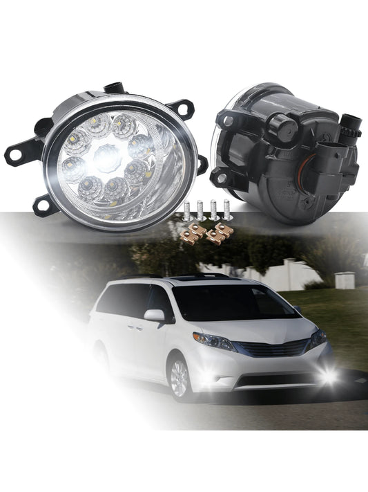 Fit For 2011 2012 2013 2014 2015 2016 2017 Toyota Sienna Clear Lens Front Bumper Fog Light Lamp Pair Assembly