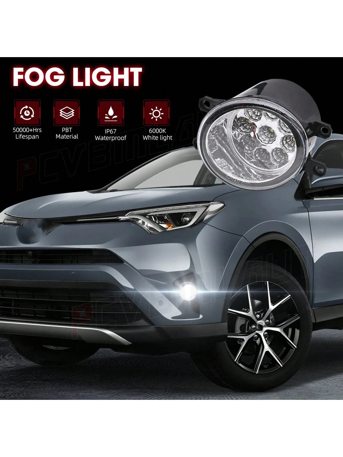 Fit For 2011 2012 2013 2014 2015 2016 2017 Toyota Sienna Clear Lens Front Bumper Fog Light Lamp Pair Assembly