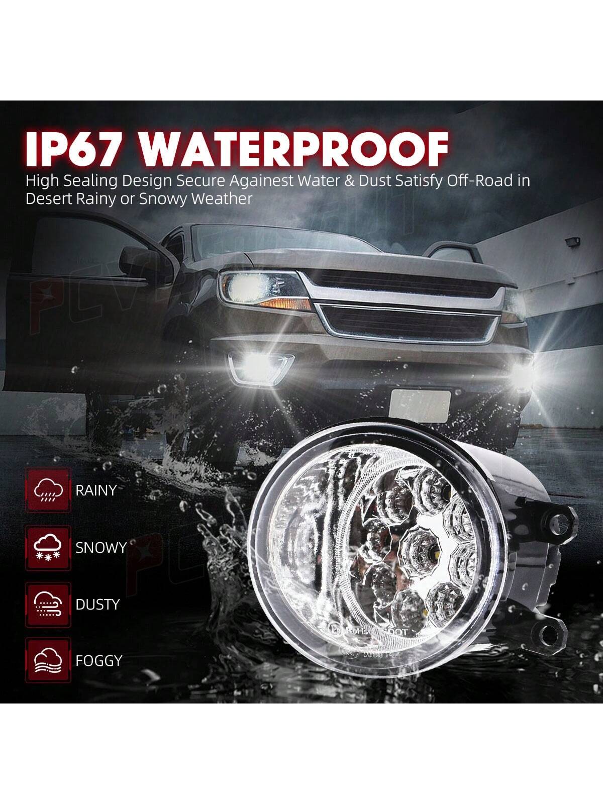 Fit For 2011 2012 2013 2014 2015 2016 2017 Toyota Sienna Clear Lens Front Bumper Fog Light Lamp Pair Assembly