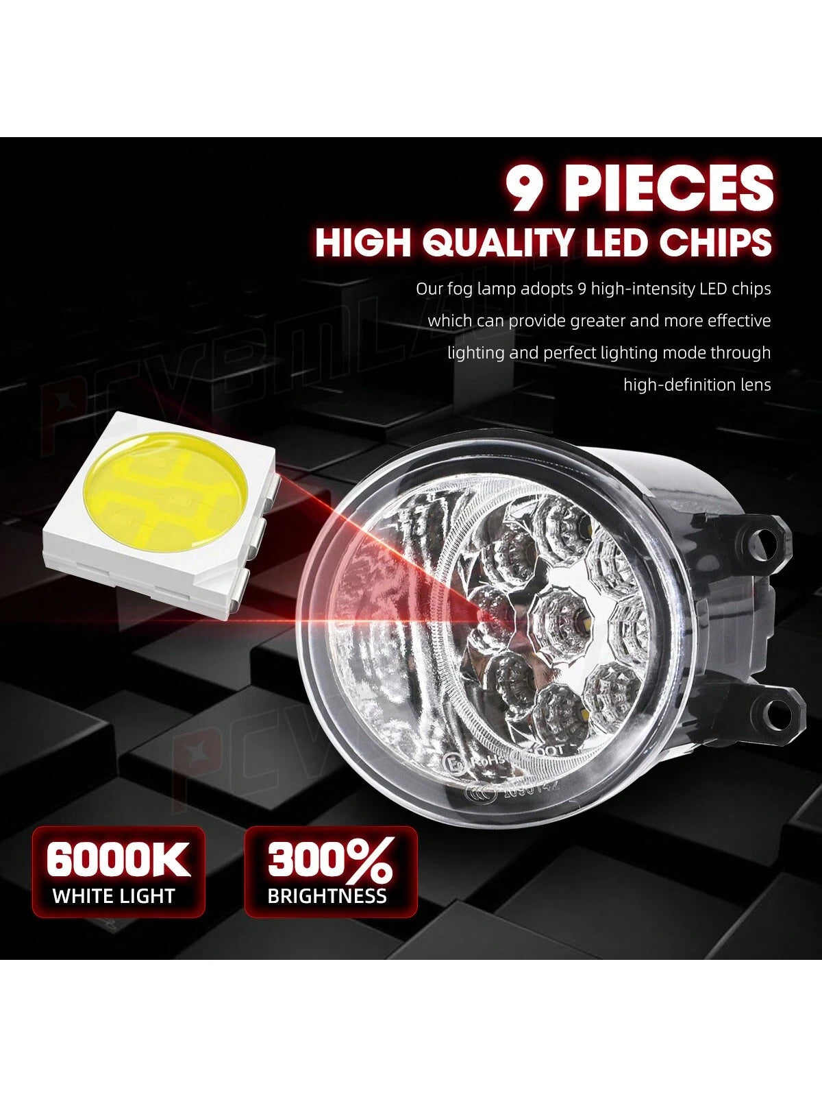 Fit For 2011 2012 2013 2014 2015 2016 2017 Toyota Sienna Clear Lens Front Bumper Fog Light Lamp Pair Assembly