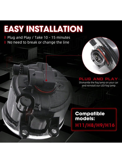 Fit For 2011 2012 2013 2014 2015 2016 2017 Toyota Sienna Clear Lens Front Bumper Fog Light Lamp Pair Assembly