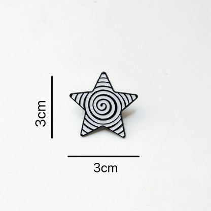 Five-Pointed Star Enamel Brooch Pin Fashion Decorative Brooches Ornaments Lapel Bag Badges Jewelry Gifts