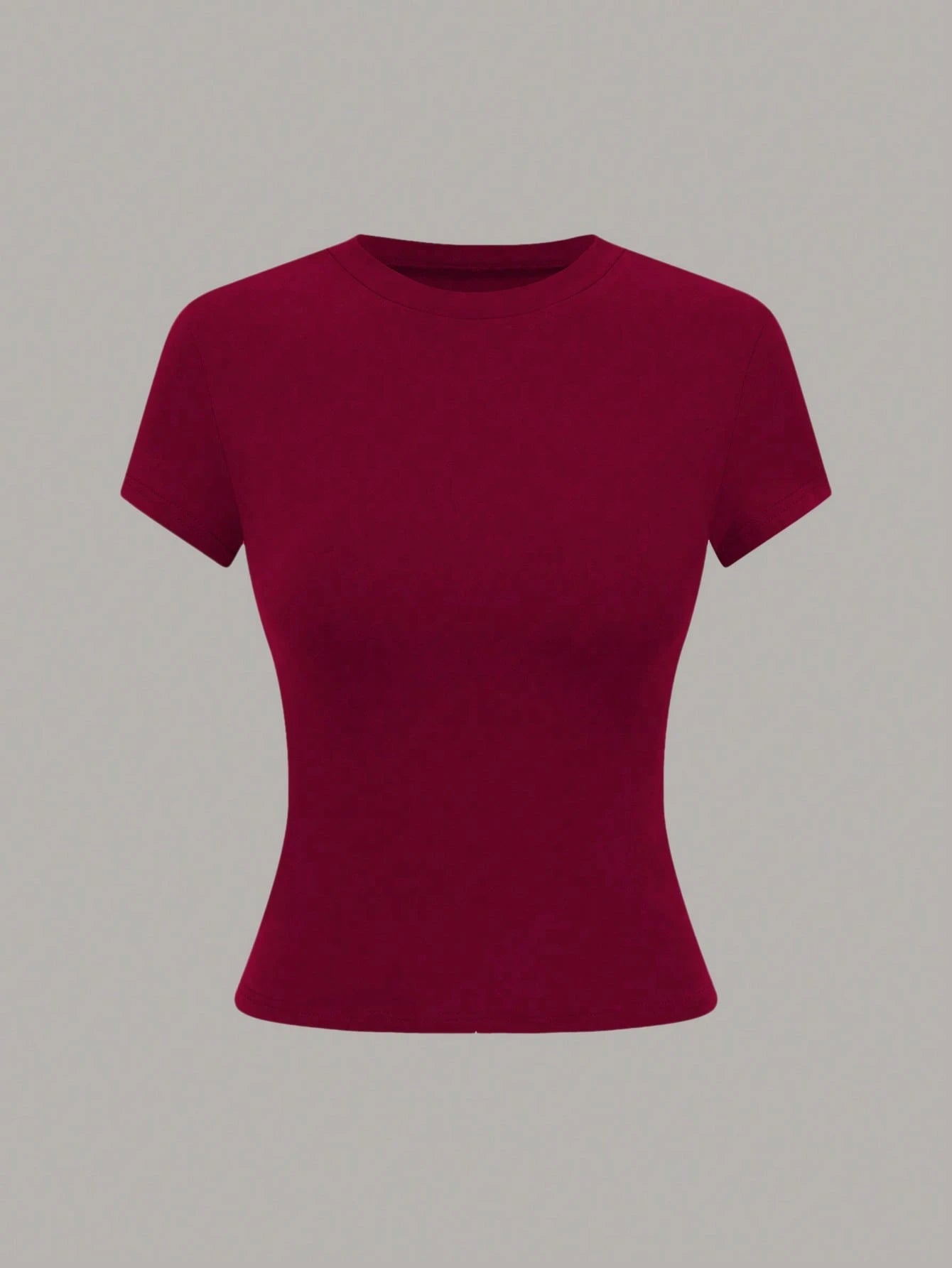 Flora Isola Flora Isola Women's Solid Color Round Neck Short Sleeve Casual Versatile T-Shirt