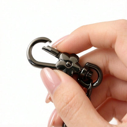 Flower Bag Strap Extender Chain, Rotatable Flower Clasps For DIY Bag Charms Women's Keychain