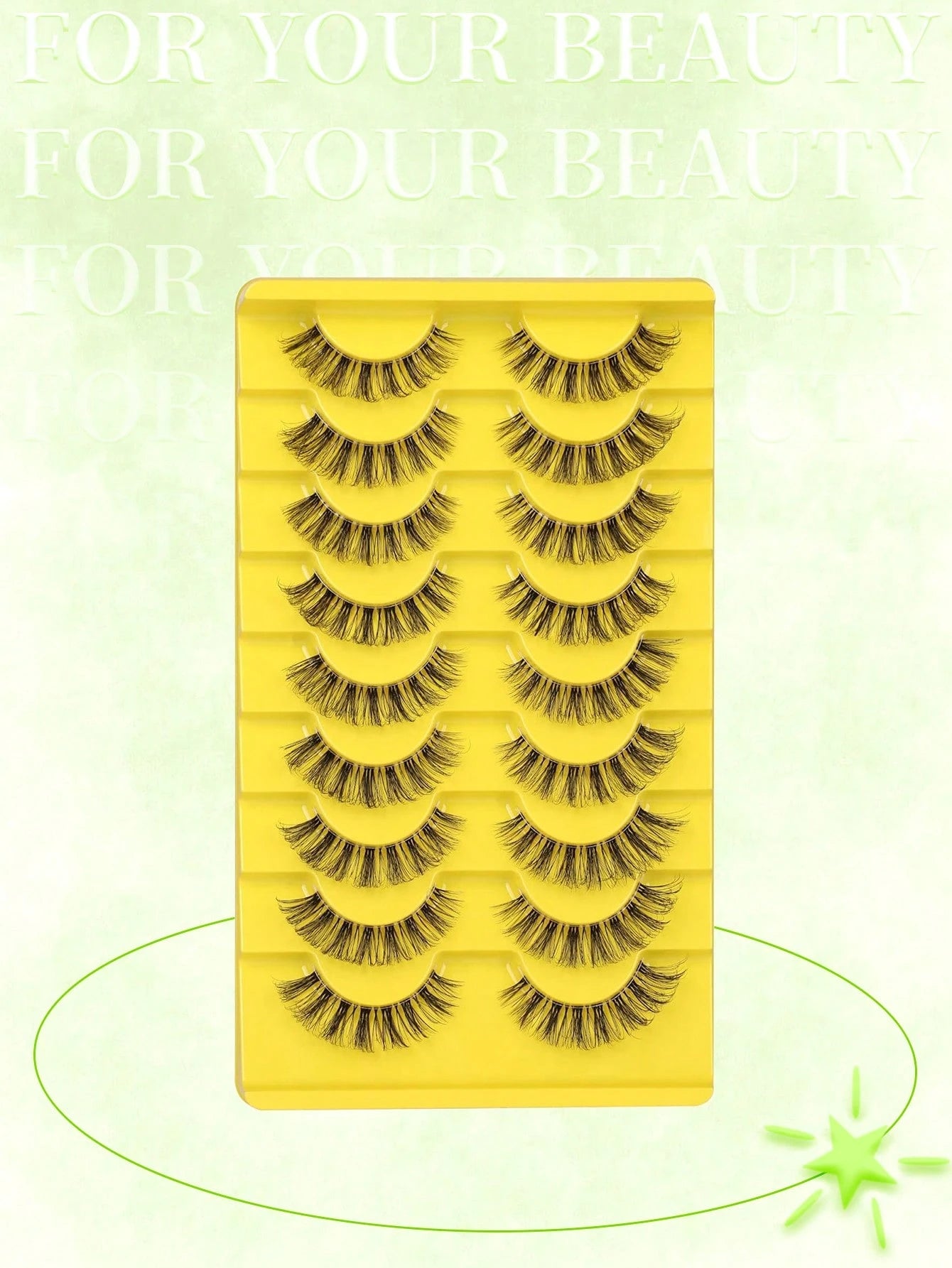 Fluffy Eyelashes Wispy Volume Cat Eye Lashes False Eyelashes Wispy Faux Mink Lashes Fluffy Fake Eyelashes Natural Look 9 Pairs Pack For Every Occations