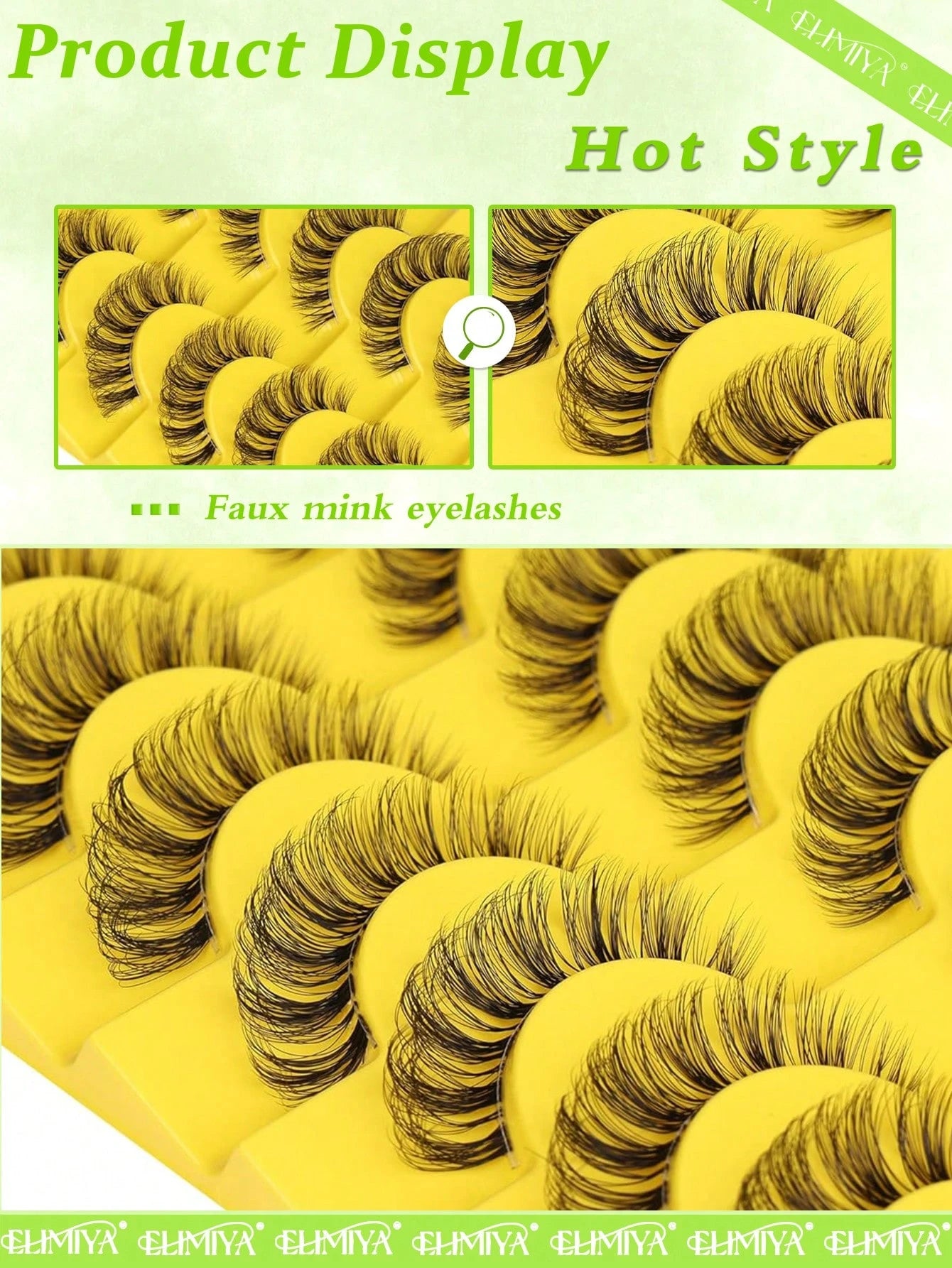 Fluffy Eyelashes Wispy Volume Cat Eye Lashes False Eyelashes Wispy Faux Mink Lashes Fluffy Fake Eyelashes Natural Look 9 Pairs Pack For Every Occations