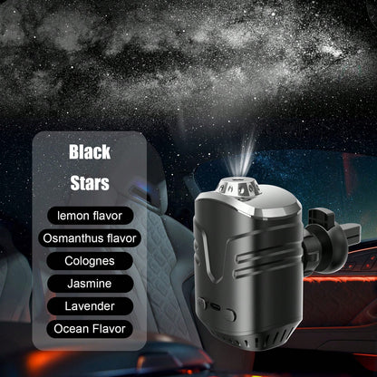 FLYANT 2 In 1 Car Aroma Star Lamp With Car Air Diffuser, Dynamic Light Show With Star Top Mode, 6 Scents Ceiling Ambient Light, Auto On/Off Car Star Projector, Car Interior Accessories, Suitable For M