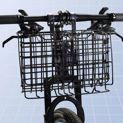 Foldable Bike Basket With Large Capacity, Adjustable Front Rear Hanging Storage Basket For Bicycle, Christmas Valentine Gift For Cyclists-33.5*20*23cm