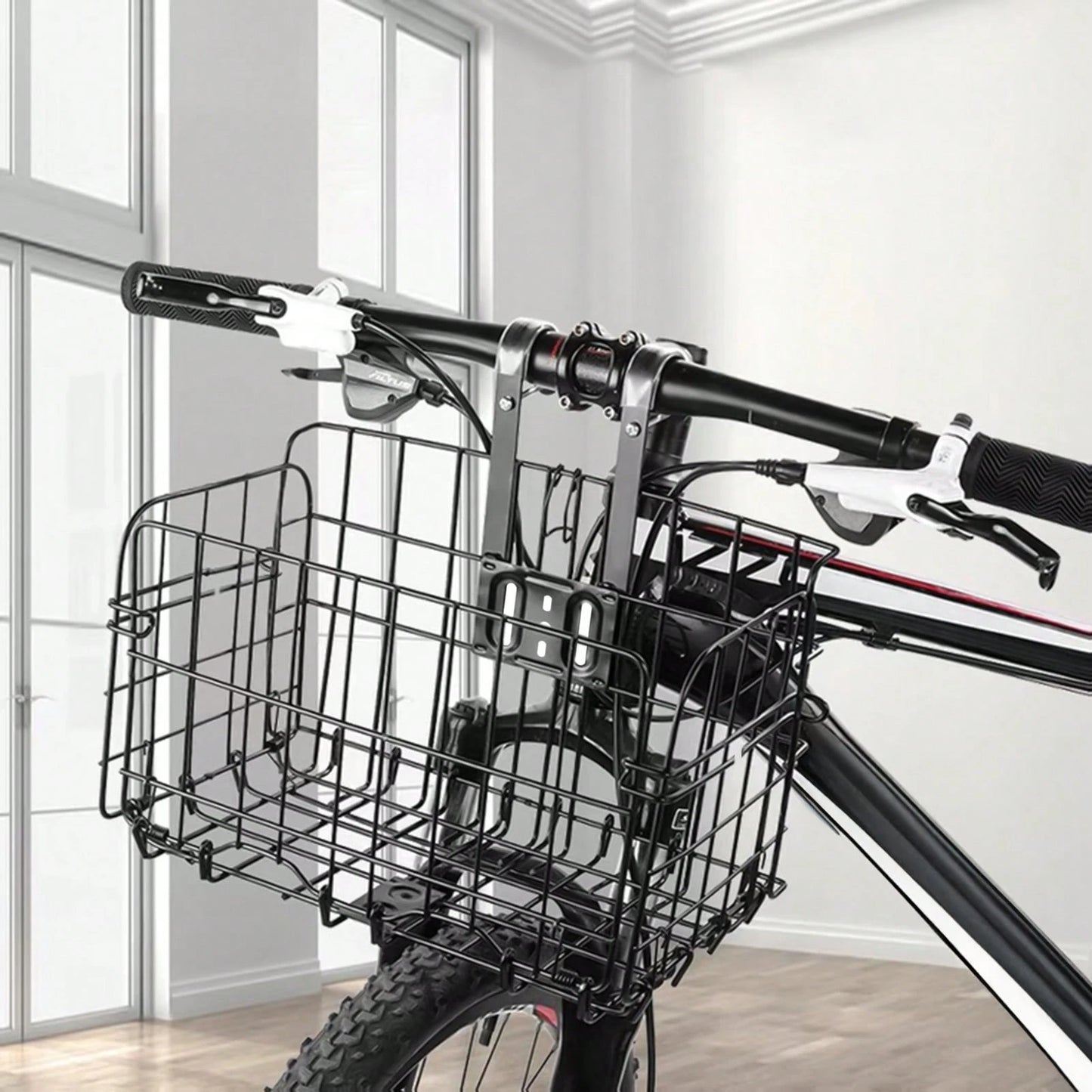 Foldable Bike Basket With Large Capacity, Adjustable Front Rear Hanging Storage Basket For Bicycle, Christmas Valentine Gift For Cyclists-33.5*20*23cm