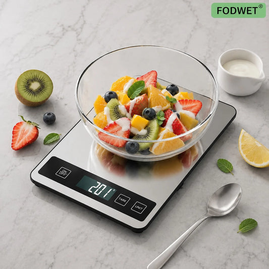 Food Scale, 22 Lb Digital Kitchen Scale With 6 Unit Tare Function And LCD Display, Stainless Steel Weight In Grams And Ounces, For Baking, Cooking And Meal Prep (Batteries Not Included)