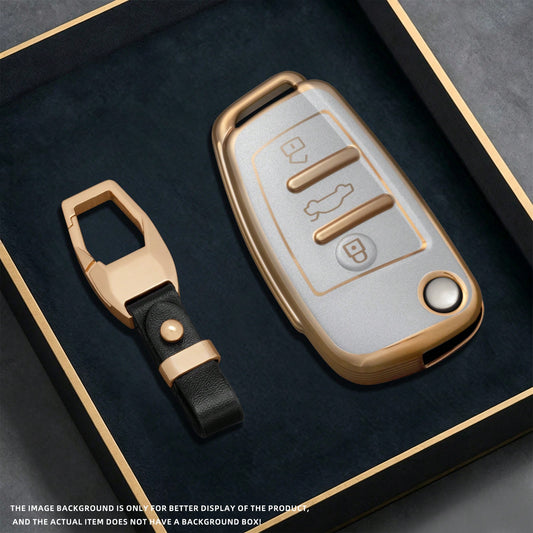 For Audi Q5 A6 S6 A7 C6 R8 A1 A3 Q3 A4 A5 B6 B7 B8 8P 8V 8L TT RS Sline Auto Keyless Protector TPU Car Key Case Cover Shell Fob