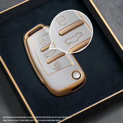 For Audi Q5 A6 S6 A7 C6 R8 A1 A3 Q3 A4 A5 B6 B7 B8 8P 8V 8L TT RS Sline Auto Keyless Protector TPU Car Key Case Cover Shell Fob