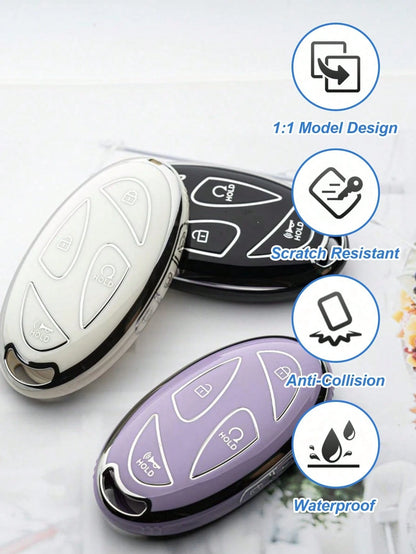 For IONIQ 6 New Grand Prix GN7 Kona 5 7 Buttons Fashion TPU Car Remote Key Case Cover Protected Keychain Fob Accessories