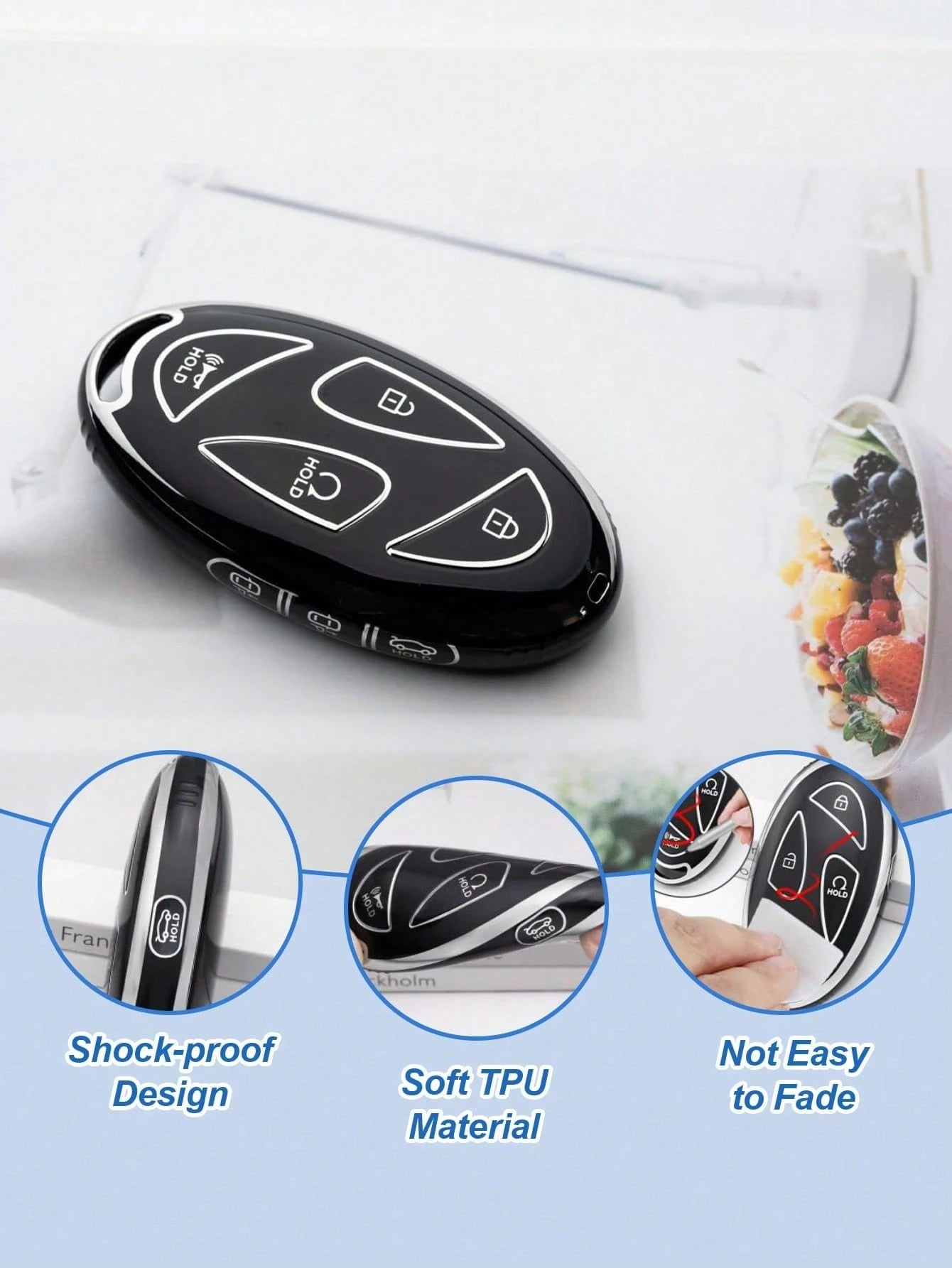 For IONIQ 6 New Grand Prix GN7 Kona 5 7 Buttons Fashion TPU Car Remote Key Case Cover Protected Keychain Fob Accessories
