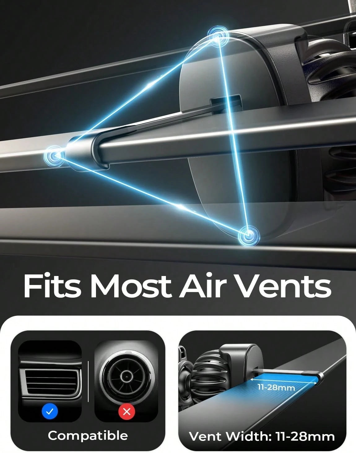 For MagSafe Car Mount, 2026 Magnetic Phone Holders For Car Air Vent Phone Mount [Ultra-Magnetic] Hands Free Cell Phone Holder Strong Clip Car Accessories For Men Women Fit 17 16 15 14 Pro