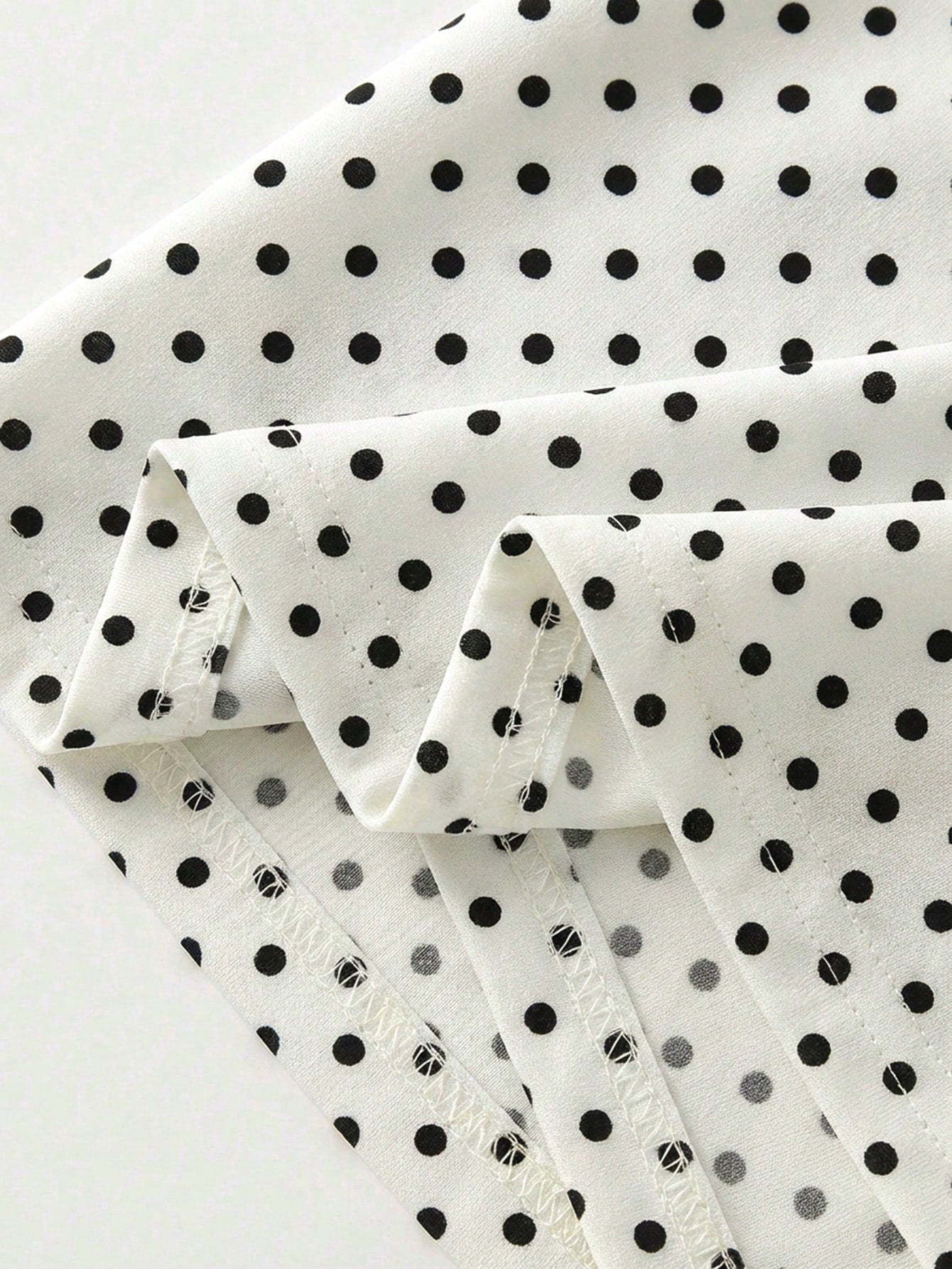 Franclia Women's White Fabric Short Skort With Asymmetrical Polka Dot Design Perfect For Parties
