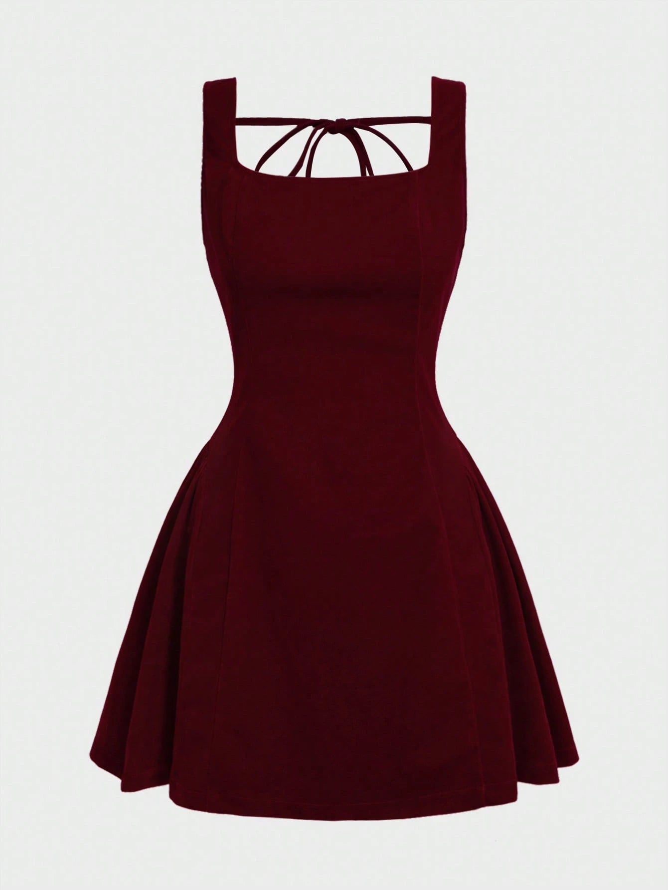French Elegant Daily Romantic Date Holiday Formal Evening Christmas Party Dress, Velvet Retro Backless Waist Cinched Mini Dress Summer