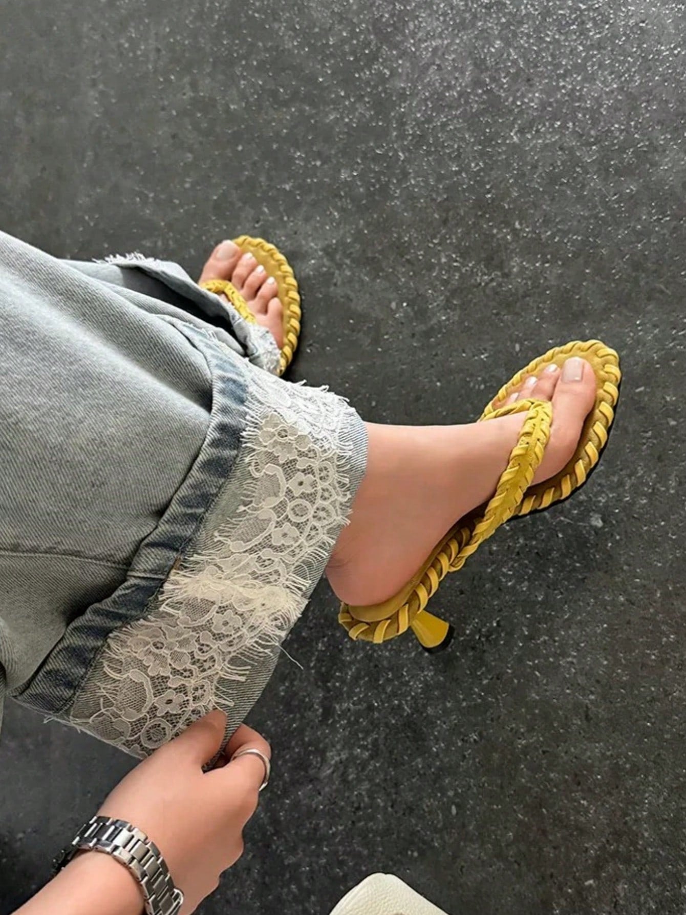 French Square Toe Open Toe Thong High Heel Stilettos Sandals Summer New Kitten Heel Stiletto Heel Flip Flop Sandals,Flip Flops