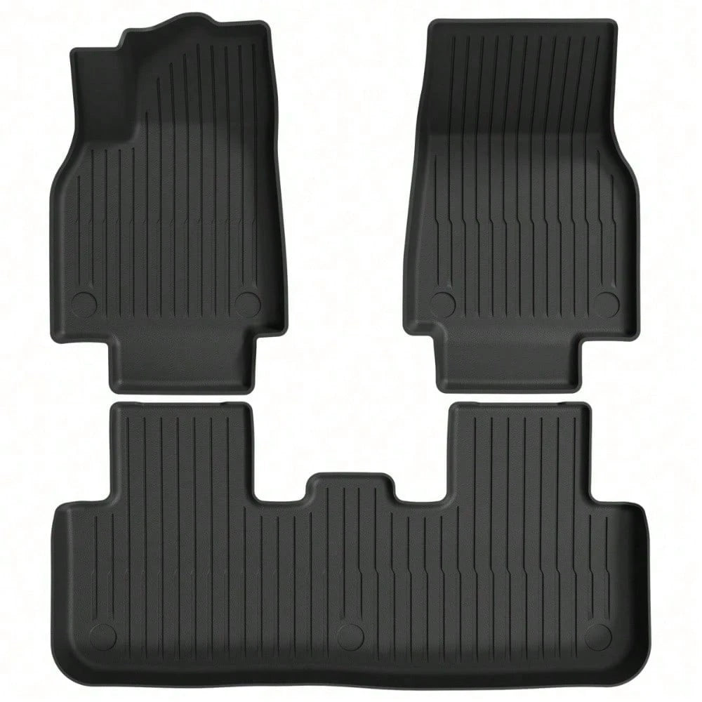 Full Coverage All Weather Floor Liners For Y TPE Premium Front Rear Row Mats Heavy Duty Protection Set