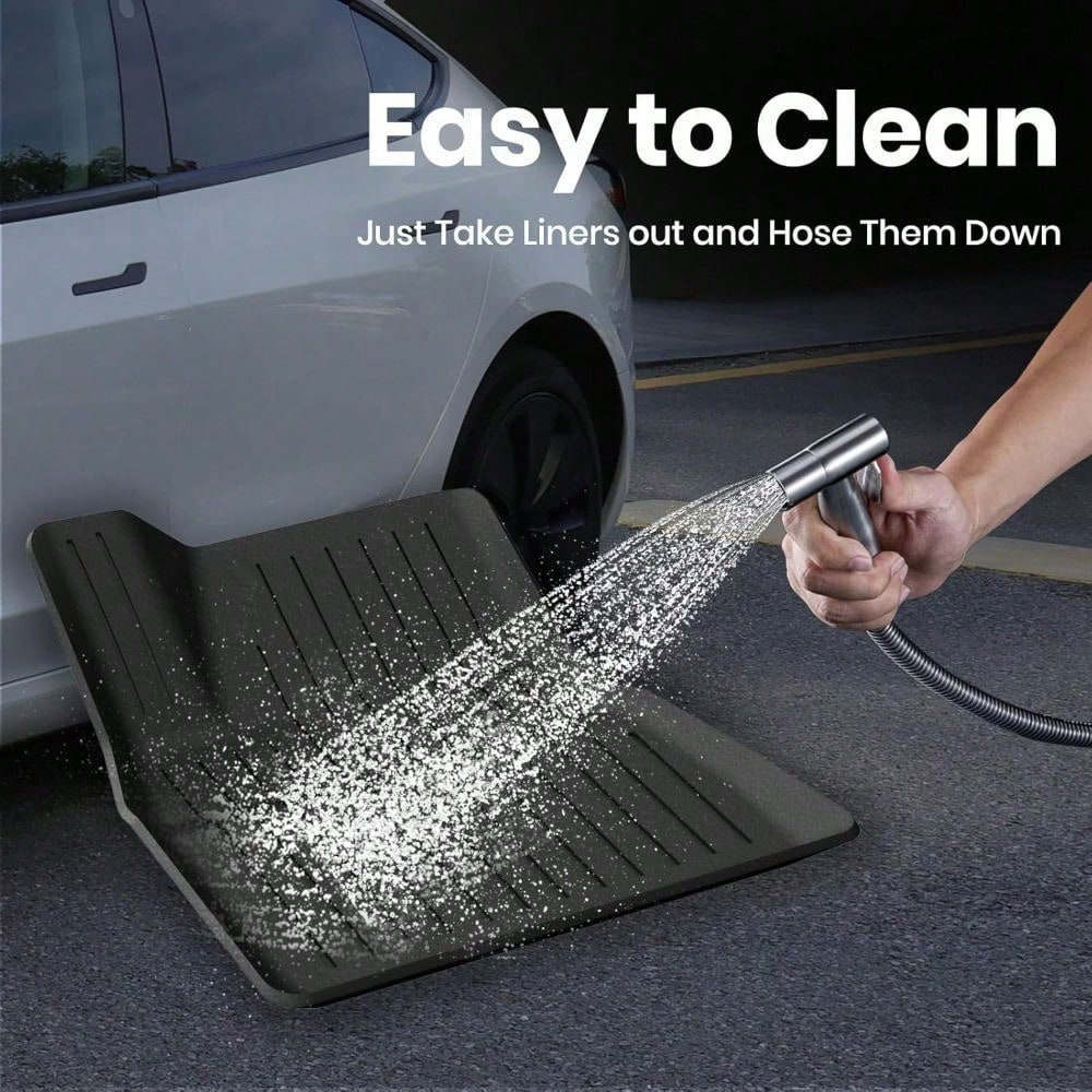 Full Coverage All Weather Floor Liners For Y TPE Premium Front Rear Row Mats Heavy Duty Protection Set