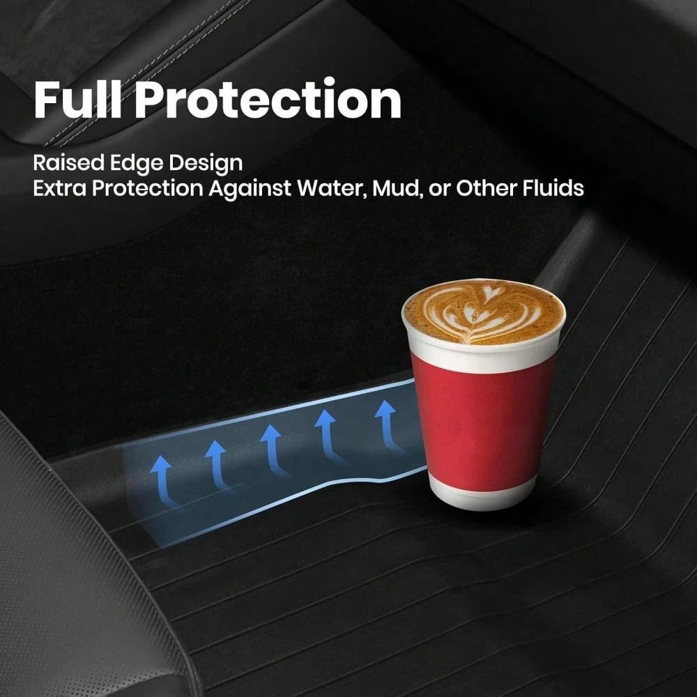 Full Coverage All Weather Floor Liners For Y TPE Premium Front Rear Row Mats Heavy Duty Protection Set