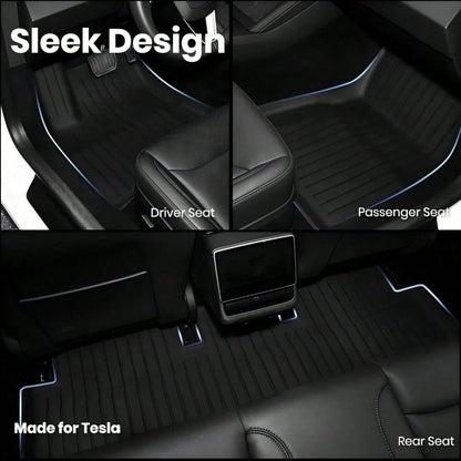 Full Coverage All Weather Floor Liners For Y TPE Premium Front Rear Row Mats Heavy Duty Protection Set