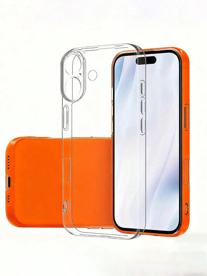 Full Coverage Integrated Transparent Thick Anti-Drop Lens Protection Basic Phone Case Compatible With 17/17 Air/17 Pro/17 Pro Max/16 Pro Max/16/16 Pro/16 Plus/16E/15/15 Plus/15 Pro/15 Pro Max/14/14 Pl