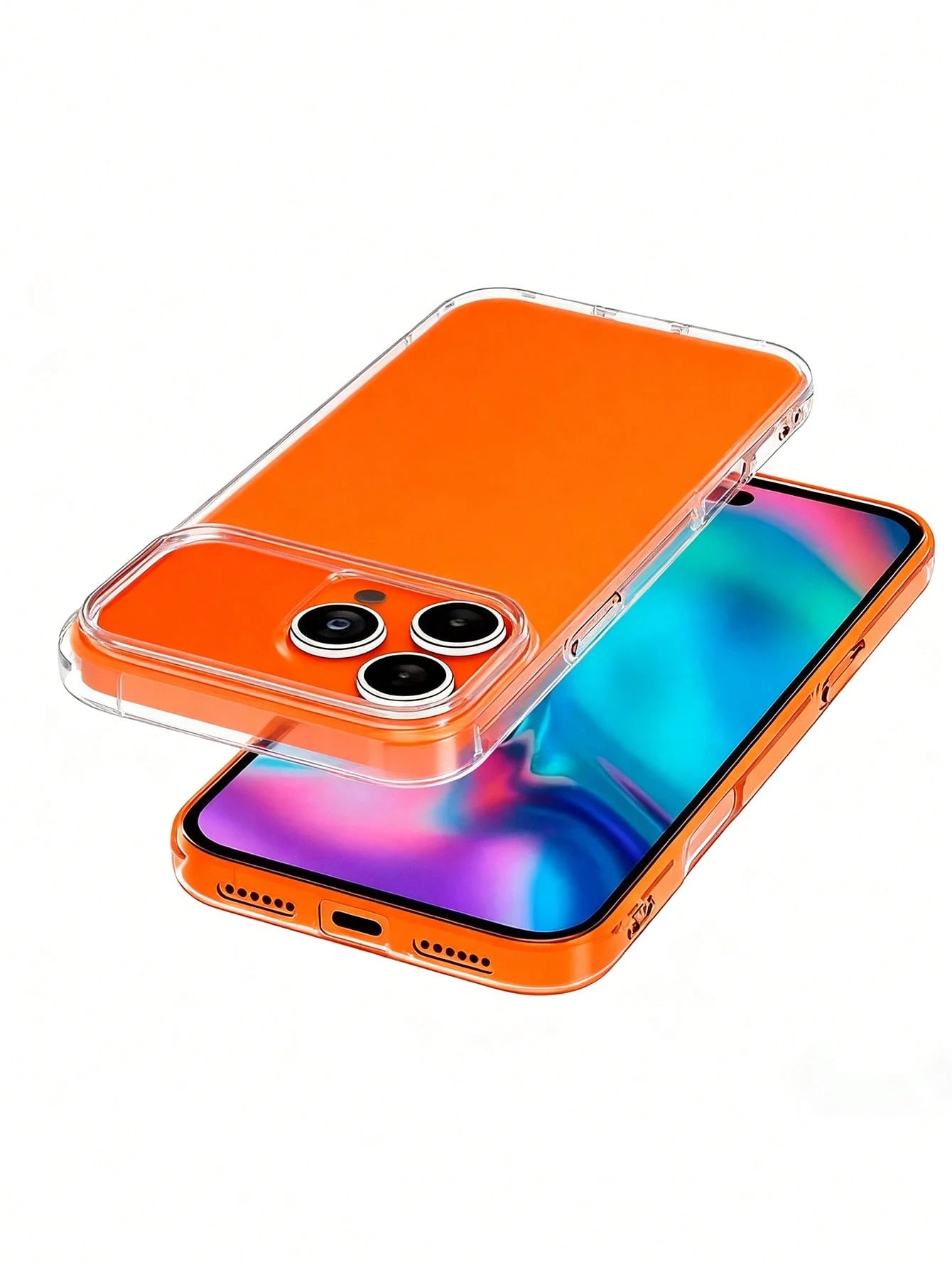 Full Coverage Integrated Transparent Thick Anti-Drop Lens Protection Basic Phone Case Compatible With 17/17 Air/17 Pro/17 Pro Max/16 Pro Max/16/16 Pro/16 Plus/16E/15/15 Plus/15 Pro/15 Pro Max/14/14 Pl