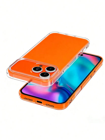 Full Coverage Integrated Transparent Thick Anti-Drop Lens Protection Basic Phone Case Compatible With 17/17 Air/17 Pro/17 Pro Max/16 Pro Max/16/16 Pro/16 Plus/16E/15/15 Plus/15 Pro/15 Pro Max/14/14 Pl