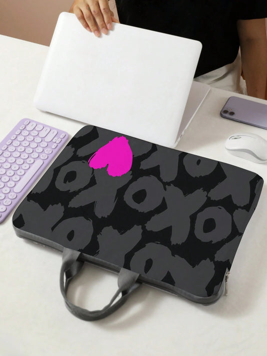 Full Print Heart Pattern Laptop Bag Classroom Laptop Bags Classroom Bags Teacher Storage Bags Classroom Organizer Bags Back To School For School For Tablet Back To School Supplies Laptop Cover Laptop