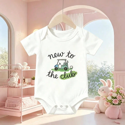 Funny Golf Print 100% Cotton Baby Boy Bodysuit Newborn Romper