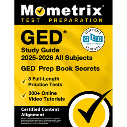 GED Study Guide 2025-2026 All Subjects- 3 Full-Length Practice Tests, 300+ Online Video Tutorials, (Paperback) By Matthew Bowling