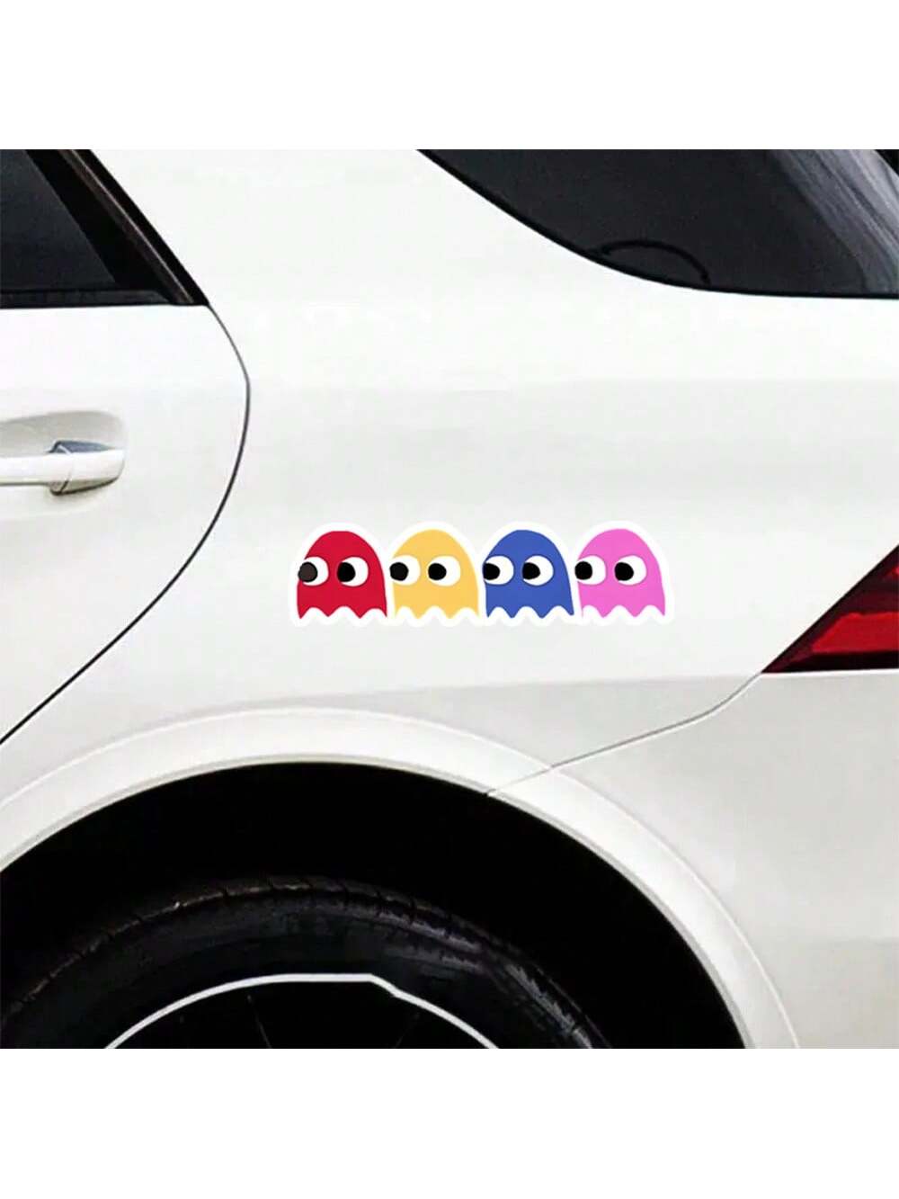 Ghosts Vinyl Sticker- Retro Arcade Game Decal For Cars, Laptops, Water Bottles, And More- Perfect For Gamers, 80s Nostalgia, Geek Chic, Weatherproof, Colorful Ghosts Design, Ideal For Retro Gaming E