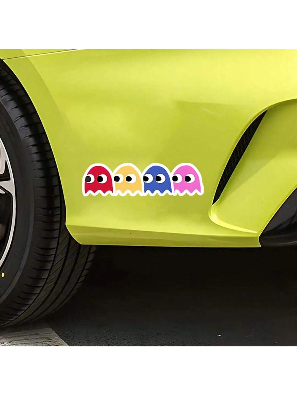 Ghosts Vinyl Sticker- Retro Arcade Game Decal For Cars, Laptops, Water Bottles, And More- Perfect For Gamers, 80s Nostalgia, Geek Chic, Weatherproof, Colorful Ghosts Design, Ideal For Retro Gaming E