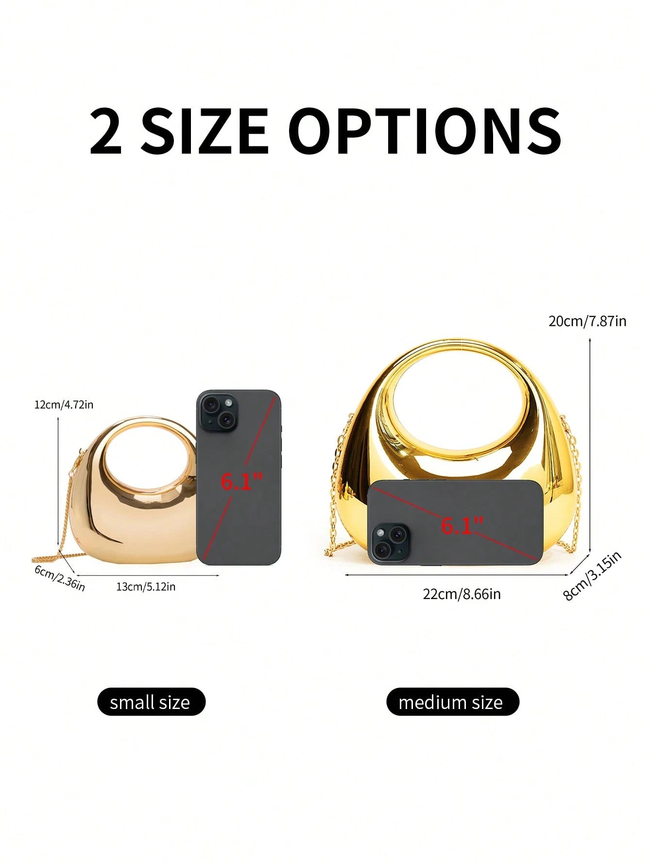 Glamine Acrylic Crescent Moon Shaped Handbag, Fashionable Multi-Function Chain Shoulder Crossbody Bag, Phone Pouch, Earphone Case, Lipstick Holder, Ideal For Valentine's Day, Birthday, Anniversary Gif