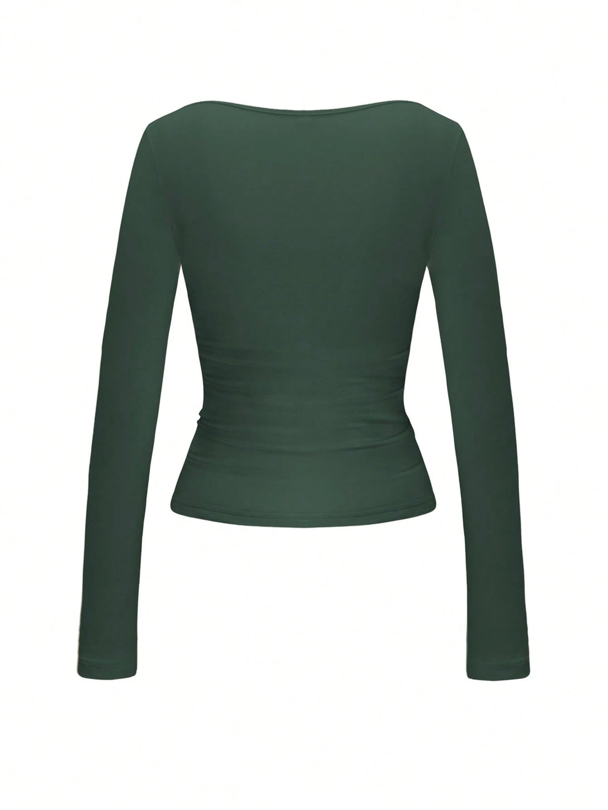 GLAMSKIN Women's Striped Sexy Fitted Long Sleeve Knit Top, Solid Color Square Neck Basic T-Shirt, Suitable For Autumn Outings, Daily Casual Streetwear, Back To School Season