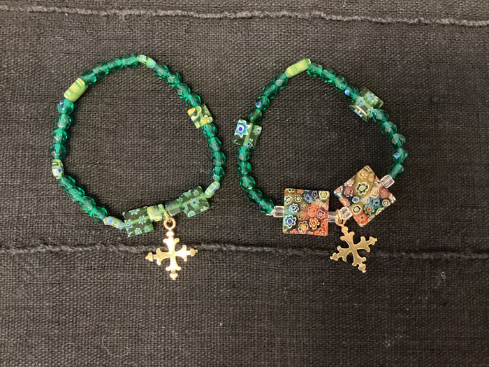 Glass bead bracelets