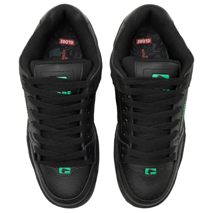 GLOBE TILT SHOES BLACK GREEN MOSAIC