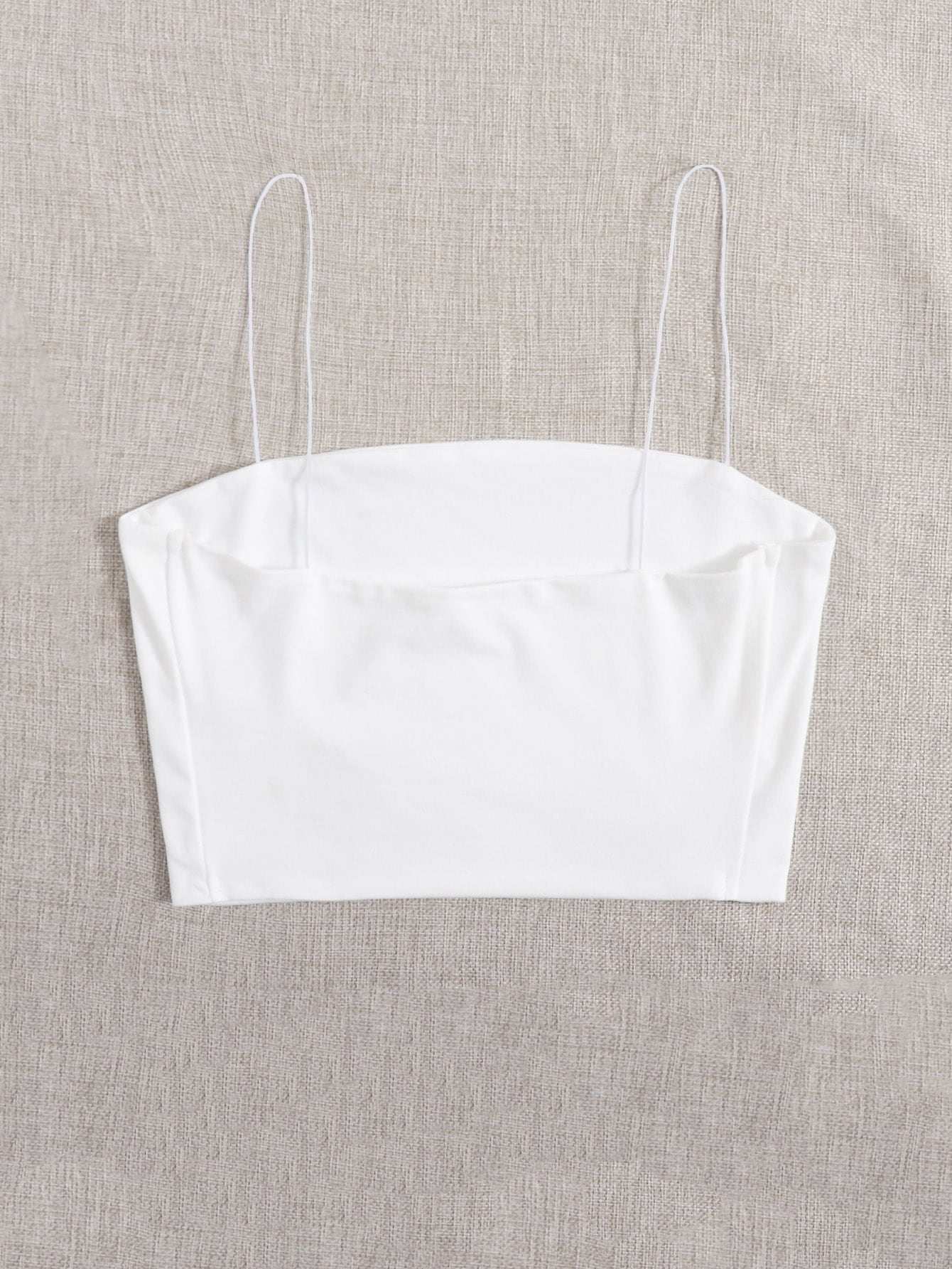 GlowEve Solid Slim Cami Crop Top
