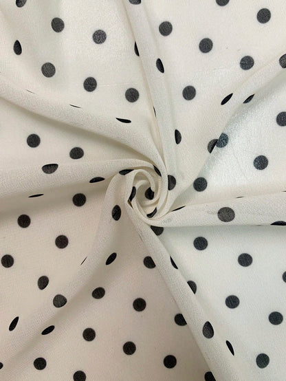GlowEve Women's Polka Dot Print Tie Collar Ruffle Hem Sleeveless Blouse