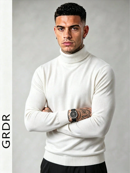 GRDR Men's Crew Neck Long Sleeve Sweater, Versatile Everyday Wear Knitted Pullover