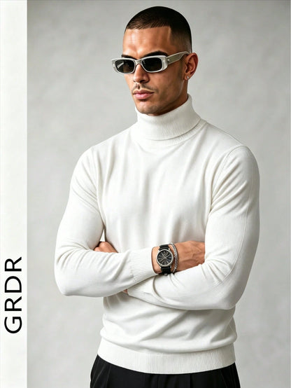 GRDR Men's Crew Neck Long Sleeve Sweater, Versatile Everyday Wear Knitted Pullover