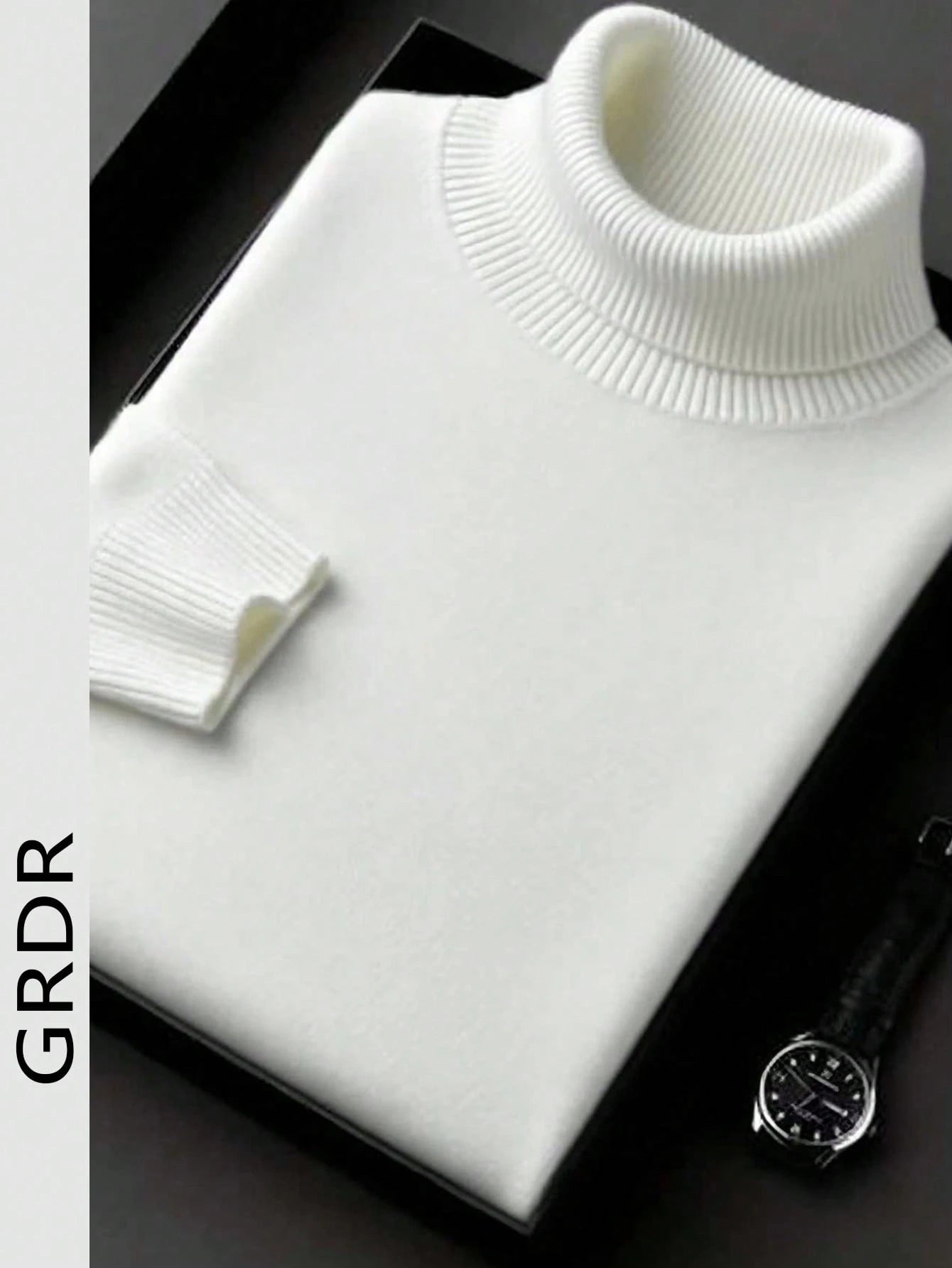 GRDR Men's Crew Neck Long Sleeve Sweater, Versatile Everyday Wear Knitted Pullover