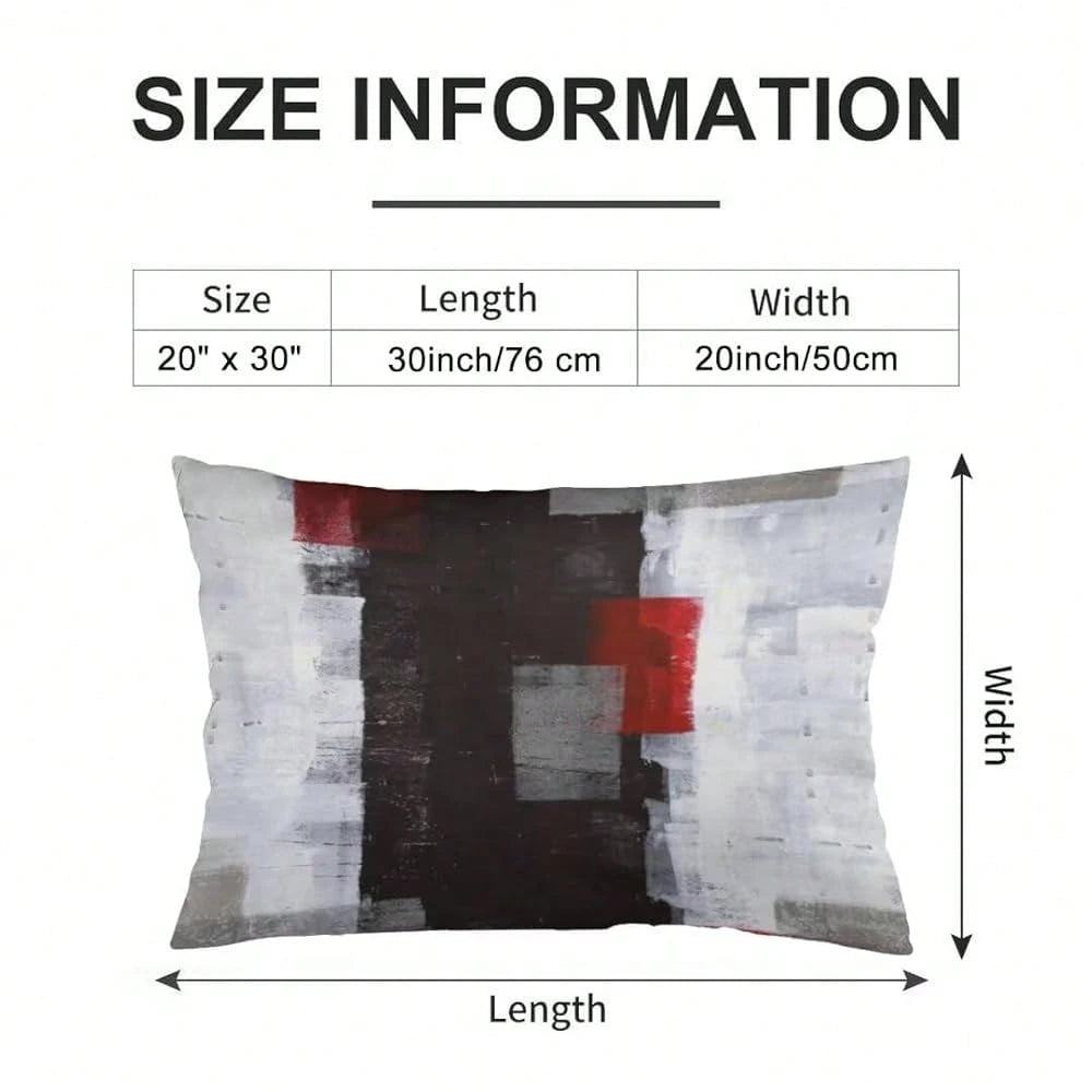 Grey Blue Abstract Art Painting Throw Pillow Cover FQueen Size White Blue Gray Lumbar Pillow Case Modern Soft Pillowcase Standard Pillow Cases With Zipper Decorative Cushion Covers For Bed,Sofa,20\X30