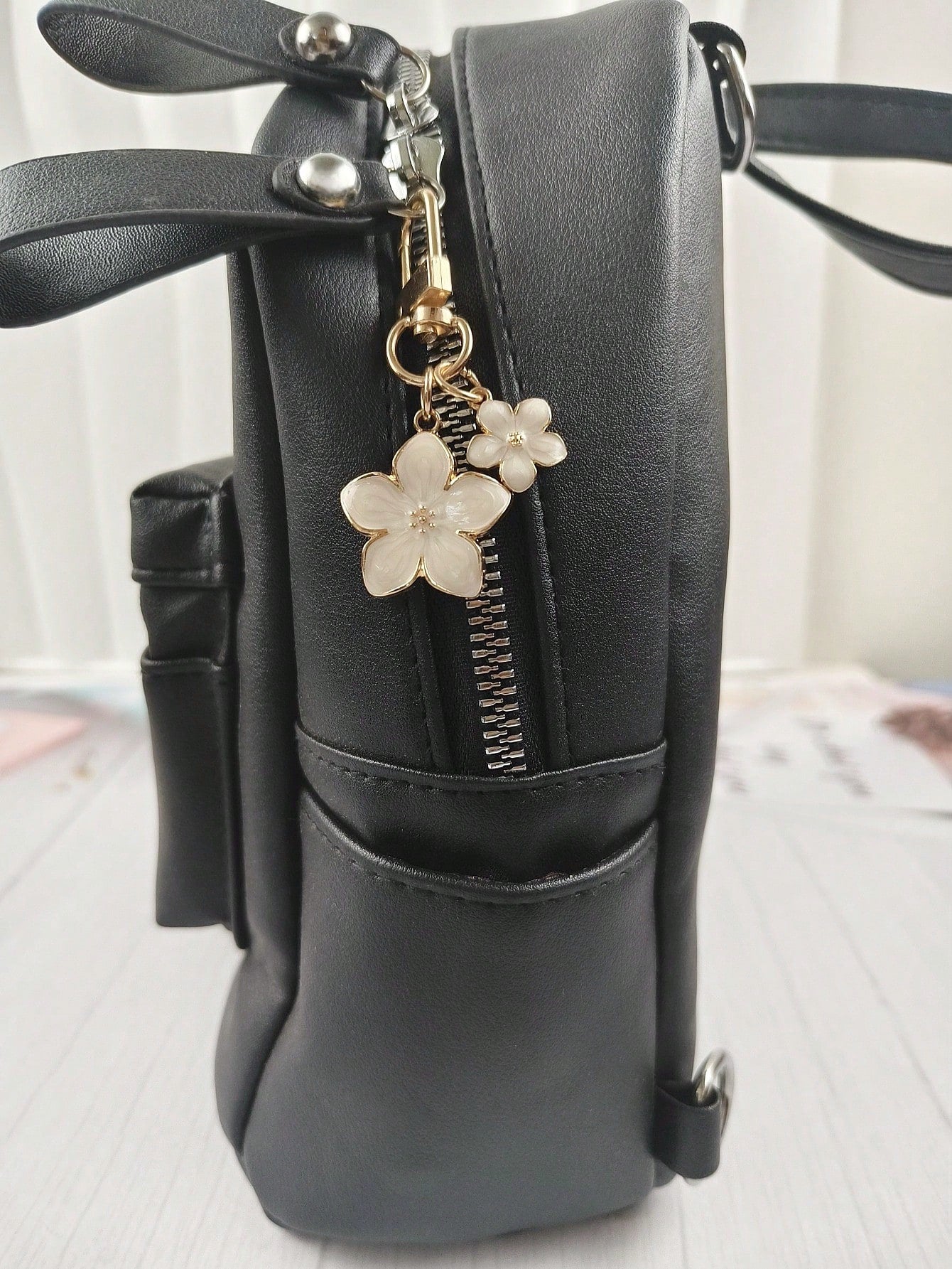 HAILIAN 1pc Alloy Material Cherry Blossom Shaped Lightweight Keychain With ID Tag, Suitable For Bag Pendant, Car Keys, Couples Birthday Gift