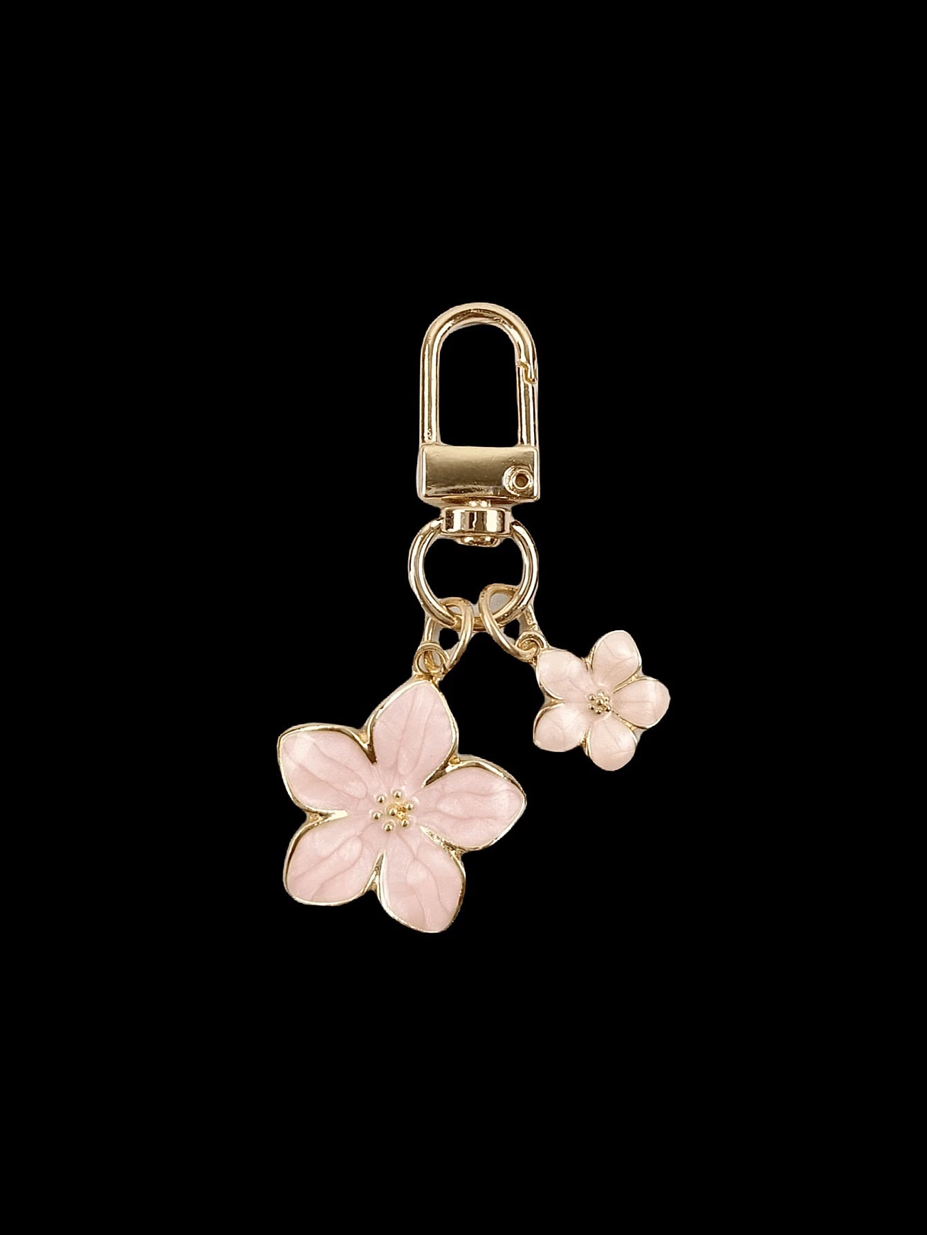 HAILIAN 1pc Alloy Material Cherry Blossom Shaped Lightweight Keychain With ID Tag, Suitable For Bag Pendant, Car Keys, Couples Birthday Gift
