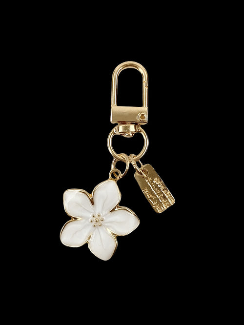 HAILIAN 1pc Metal Sakura Flower Keychain, Lightweight And Graceful Sakura Design With Tag Accessory, Suitable For Bag, Car Keys, Couple & Holiday Gifts