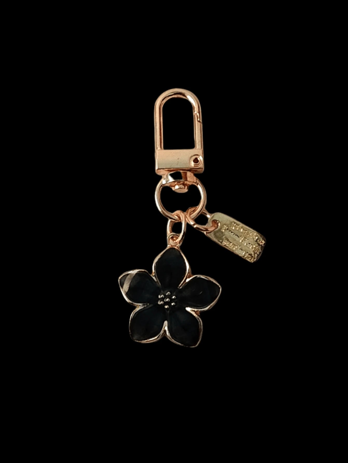 HAILIAN 1pc Metal Sakura Flower Keychain, Lightweight And Graceful Sakura Design With Tag Accessory, Suitable For Bag, Car Keys, Couple & Holiday Gifts