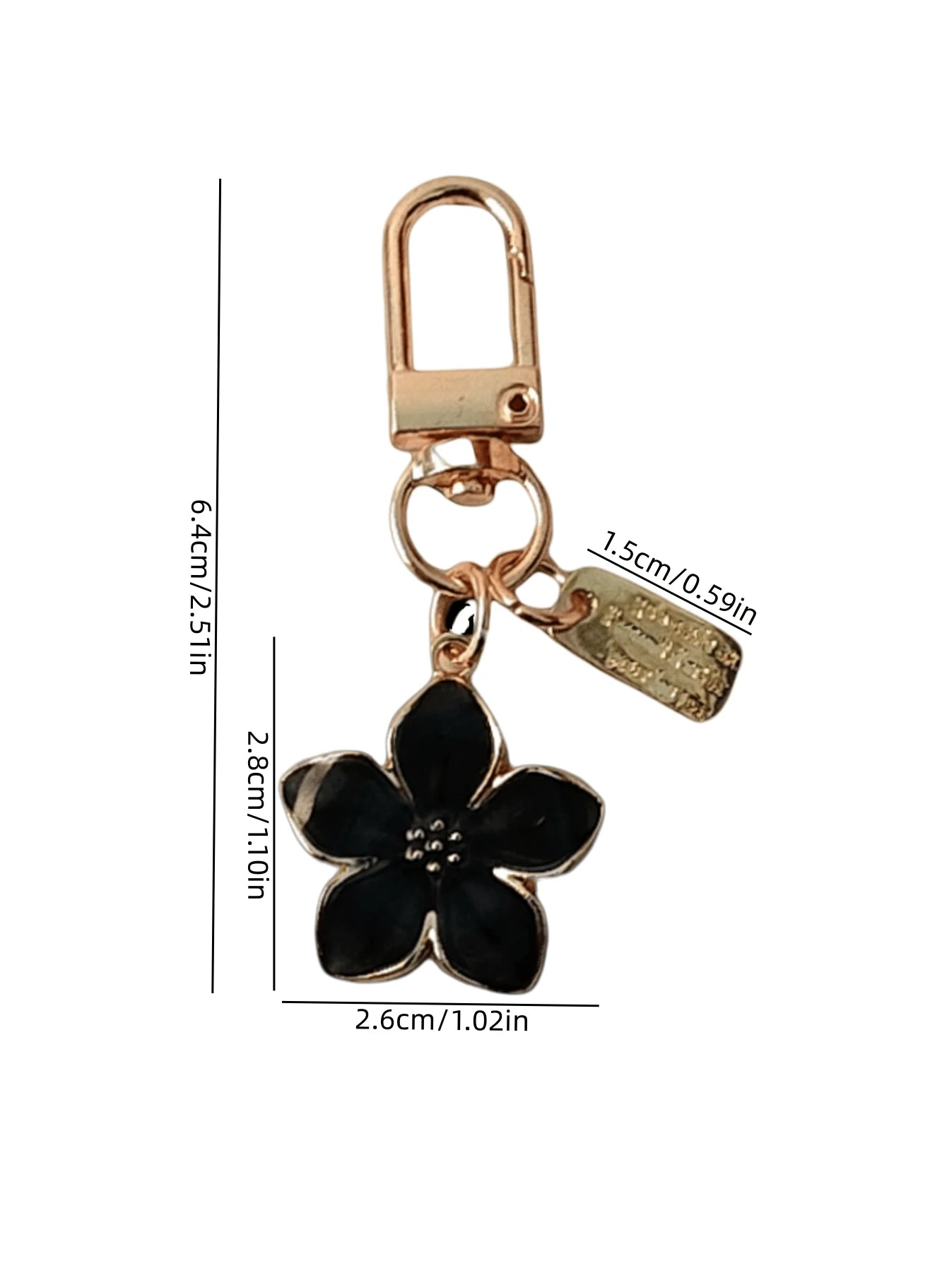 HAILIAN 1pc Metal Sakura Flower Keychain, Lightweight And Graceful Sakura Design With Tag Accessory, Suitable For Bag, Car Keys, Couple & Holiday Gifts