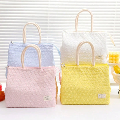 Handheld Macaron Insulated Bag, Large Capacity Lunch Box Bag, Office Lunch Bag, Fresh-Keeping Mom Bag, Bento Box
